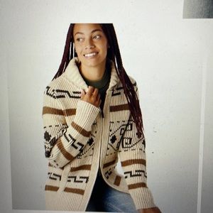 Pendleton Long Westerley Cardigan - tan - size medium